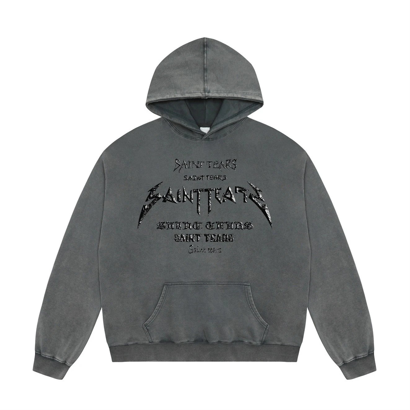 Saint Tears Saint Tears Hoodie Gray Washed - 6