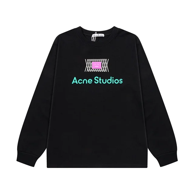 Acne Studios Hoodies & Sweatshirts Face Patch Logo Crewneck Sweatshirt product detail image 2