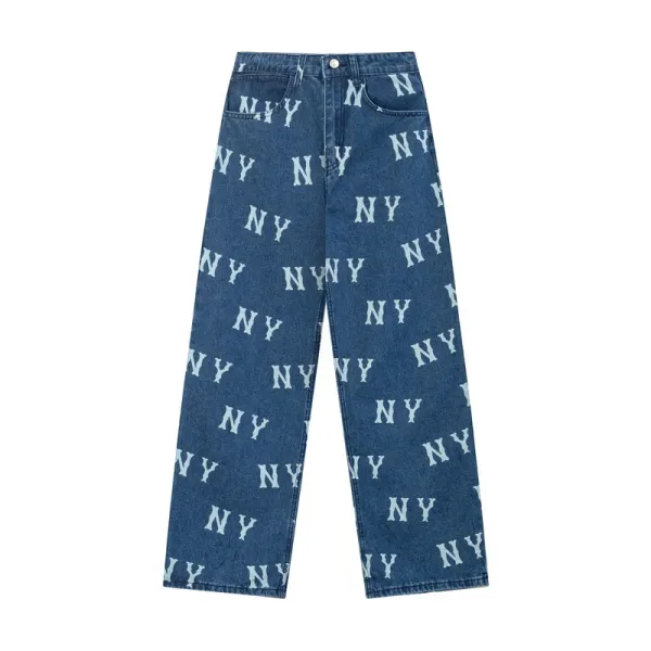 Hellstar Flame Tribal Print Straight Fit Light Wash Jeans - 7