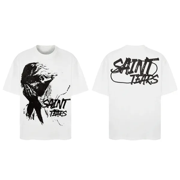 Saint Tears Saint Eagle Graphic T-Shirt Charcoal Gray T-Shirt - 16