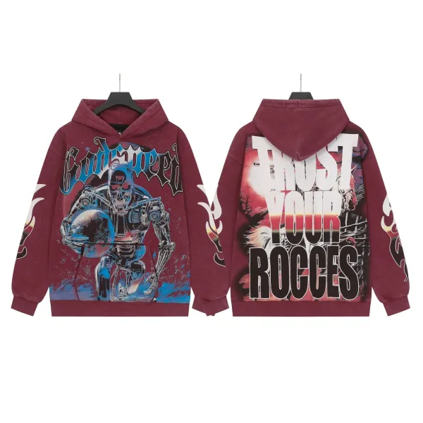 Godspeed Terminator Graphic Hoodie Burgundy - 1