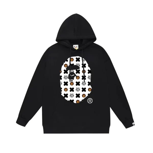 A Bathing Ape Busy Works Arch Logo Hoodie White - 15