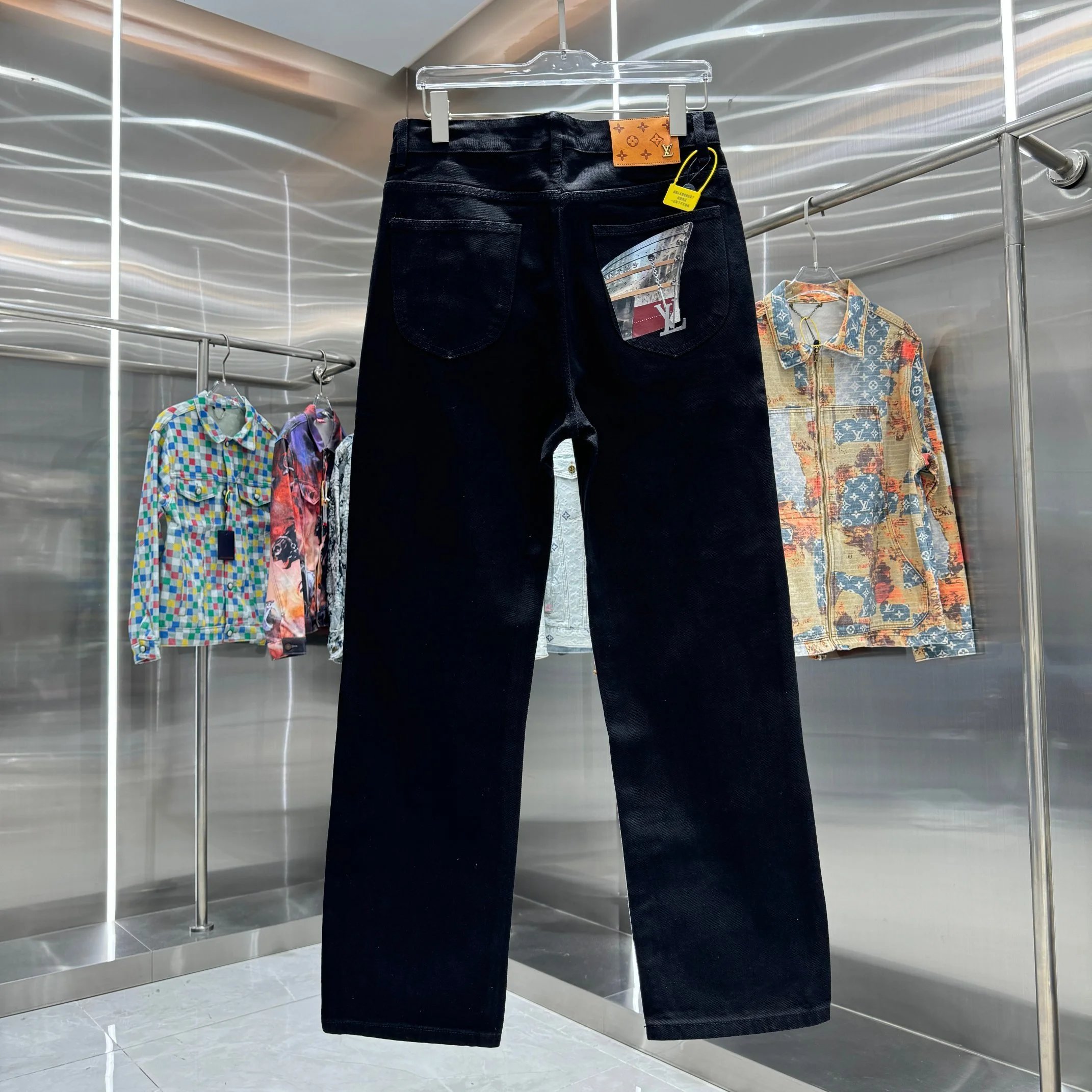 Louis Vuitton Monogram Embroidered White Jeans - 10