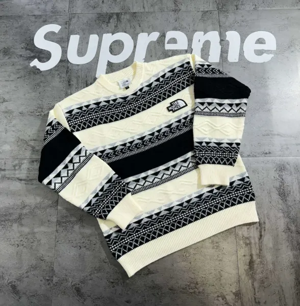 The North Face Fair Isle Knit Sweater Cream / Black - 16