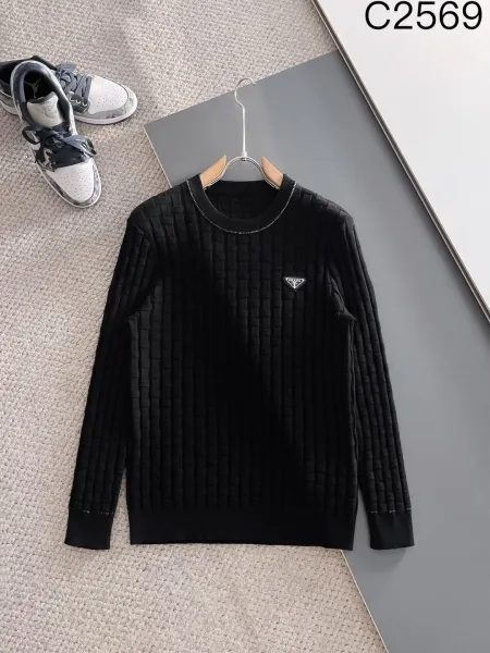 Prada Textured Knit Sweater Black - 10