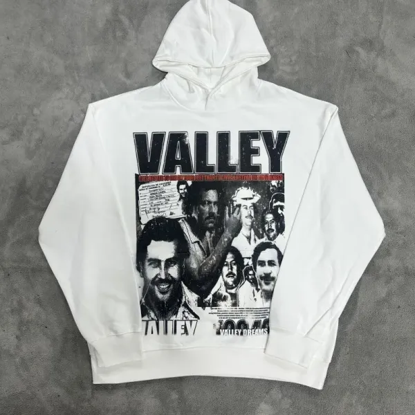 Design World Wide Valley Fake Money Hoodie White Hoodie - 4