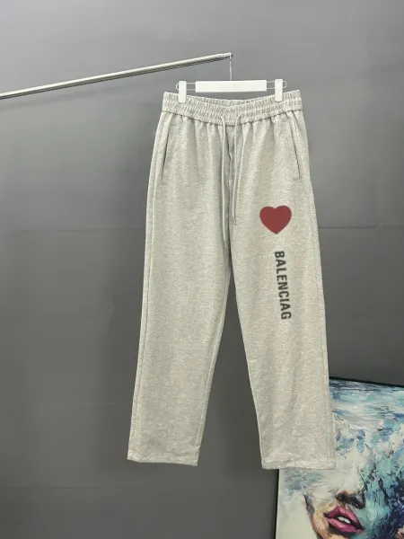 Balenciaga Heart Logo Sweatpants Gray - 1