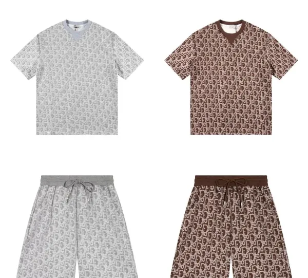 Dior Oblique Jacquard T-Shirt and Shorts Set Navy - 6