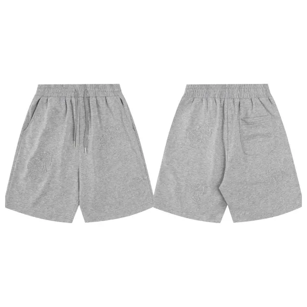 Design Embroidered Logo Shorts Gray - 1