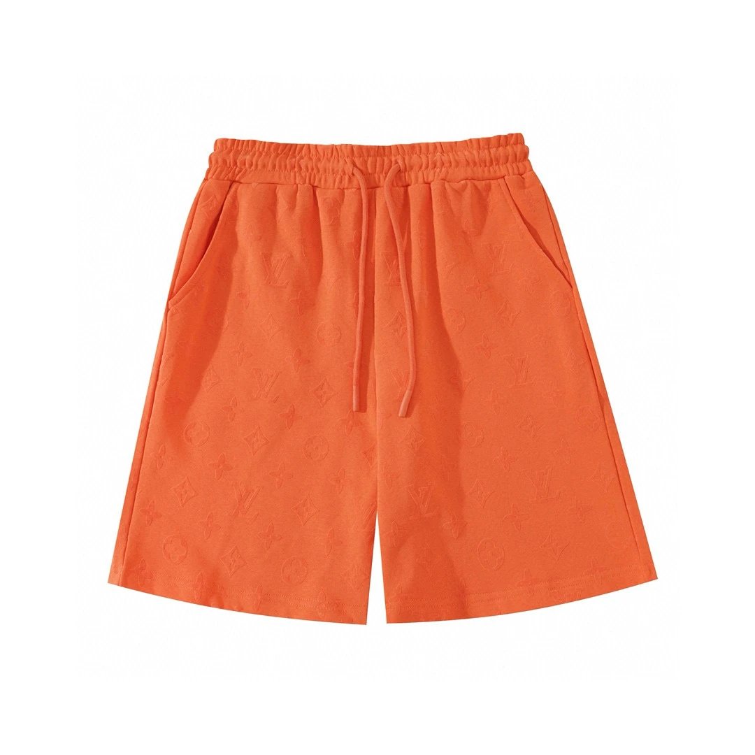 Louis Vuitton Monogram Print Drawstring Shorts Gray - 10