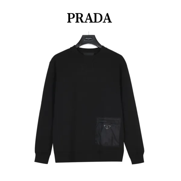 Celine Triomphe Logo Black Crewneck Sweatshirt Sweater - 11