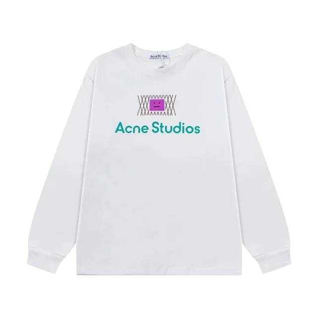 Acne Studios Hoodies & Sweatshirts Face Patch Logo Crewneck Sweatshirt product detail image 3