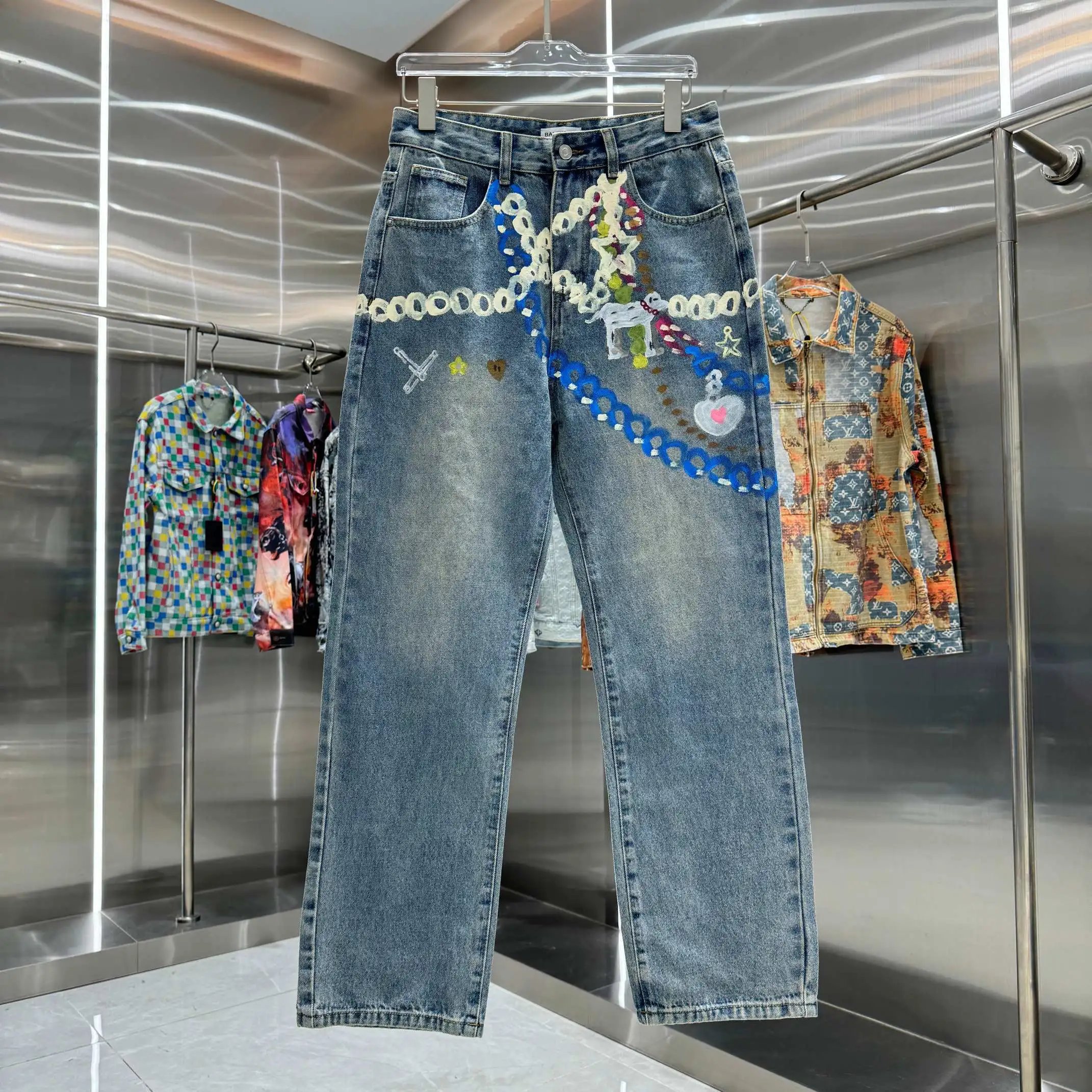 Louis Vuitton Jeans Straight-Leg Denim — 19