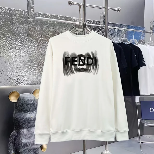Fendi Hoodies & Sweatshirts Crewneck logo-print sweatshirt product detail image 5