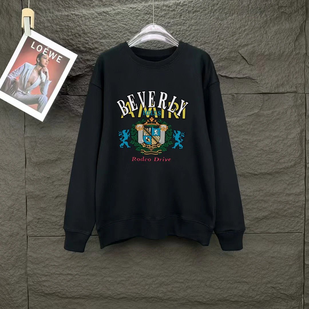 Amiri Beverly Hills Rodeo Drive Graphic Hoodie Black
