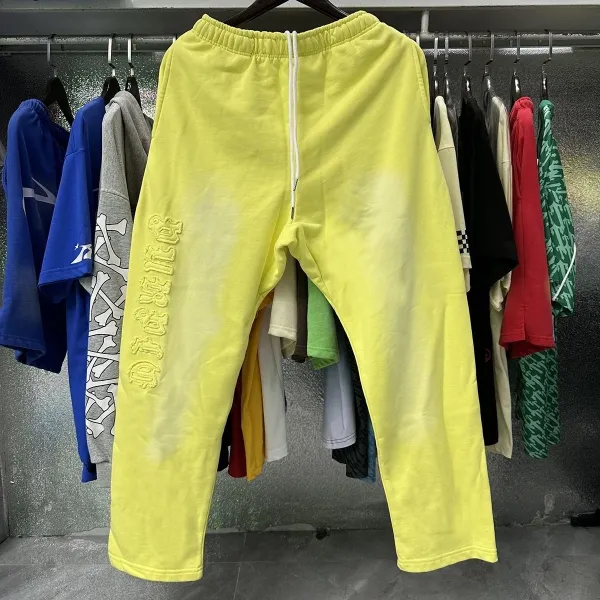 Gallery Dept Yellow Acid Wash Hoodie and Sweatpants Set - 12