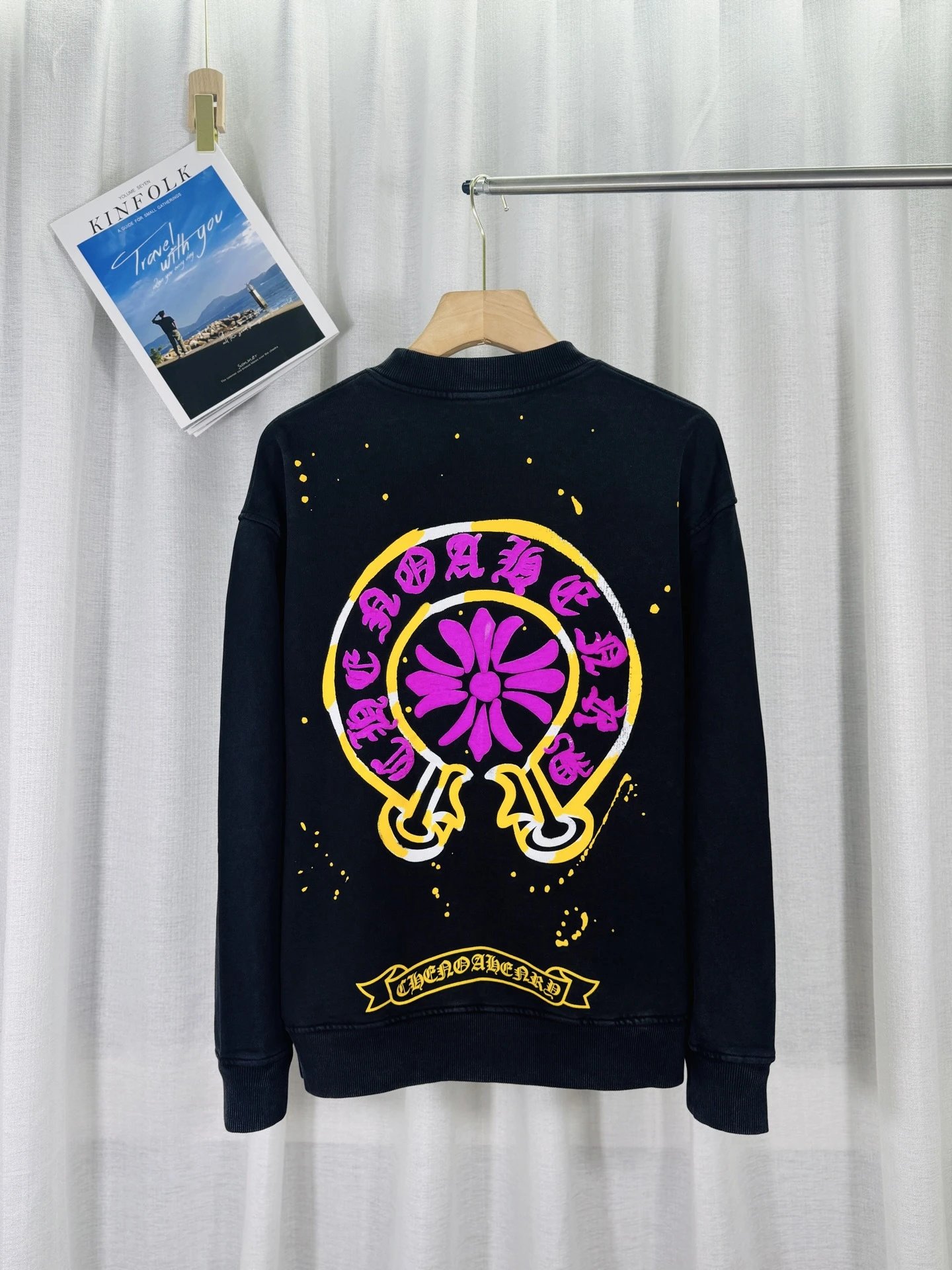 Chrome Hearts Cross Circle Embroidered Pink Sweatshirt Sweater - 16