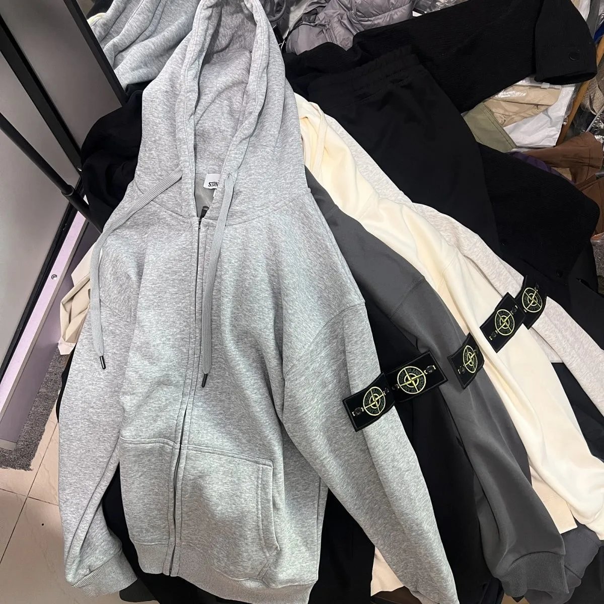 Stone Island Knitwear Crewneck knit sweater with compass sleeve badge image 2
