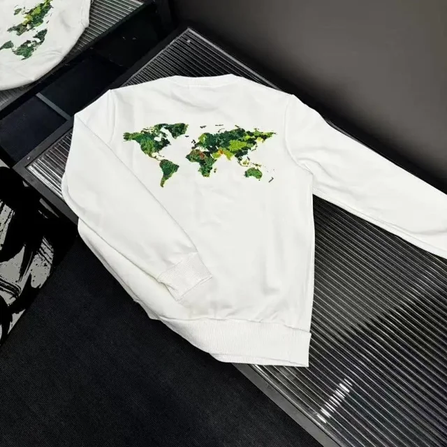 Stone Island Knitwear Crewneck knit sweater with compass sleeve badge product detail image 13