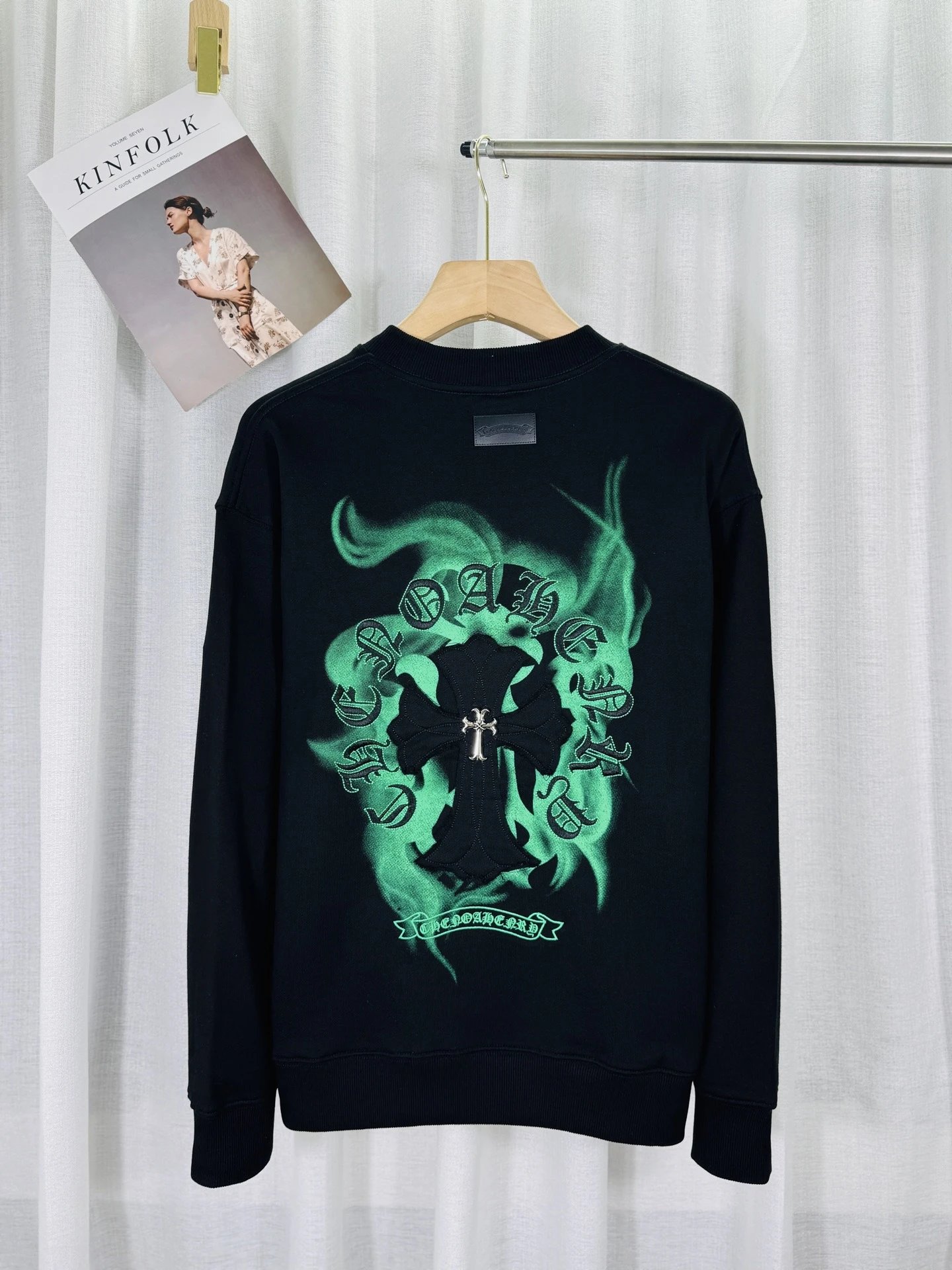 Chrome Hearts Cross Circle Embroidered Pink Sweatshirt Sweater - 11