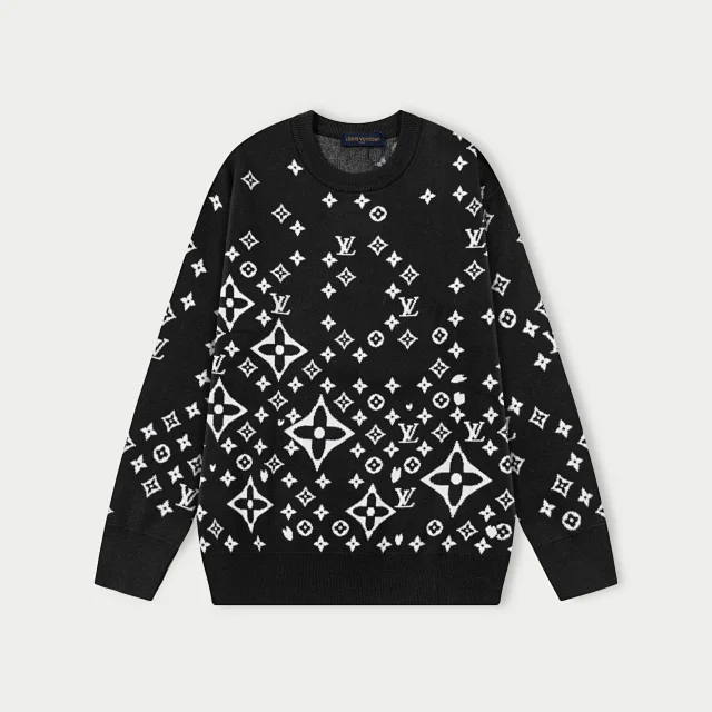 Louis Vuitton Knitwear Crewneck monogram knit sweater product detail image 6