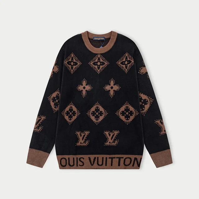 Louis Vuitton Knitwear Crewneck monogram knit sweater product detail image 8