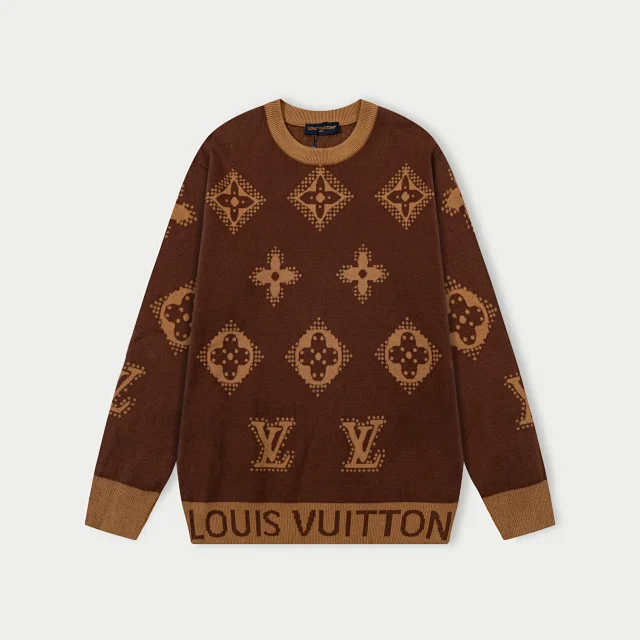 Louis Vuitton Knitwear Crewneck monogram knit sweater product detail image 7