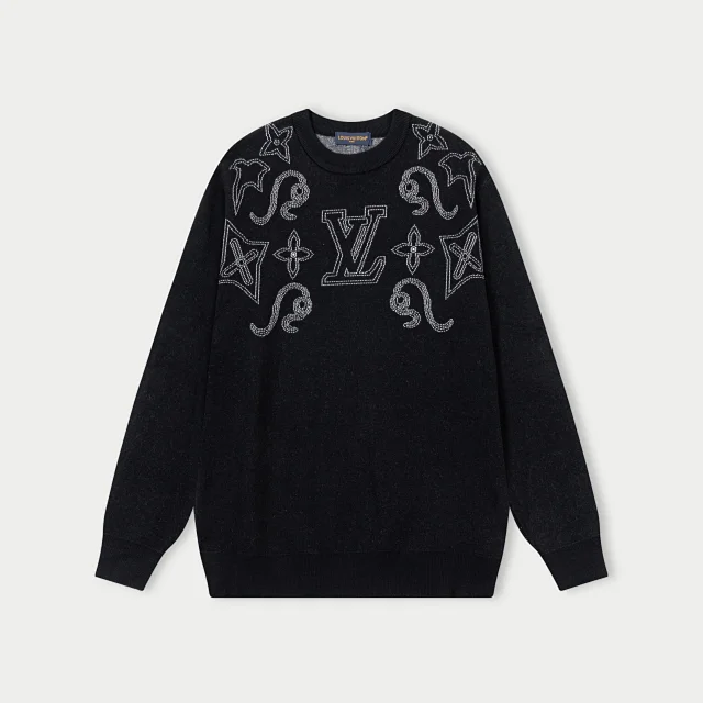 Louis Vuitton Knitwear Crewneck monogram knit sweater product detail image 9