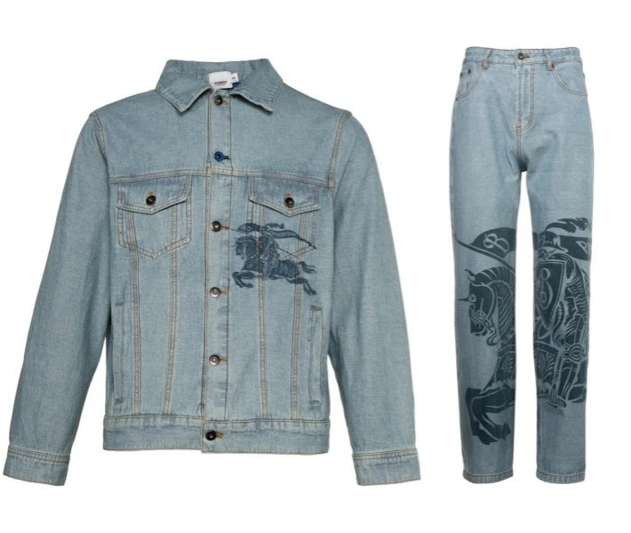 Chrome Hearts Cross Print Denim Jacket Dark Wash - 3