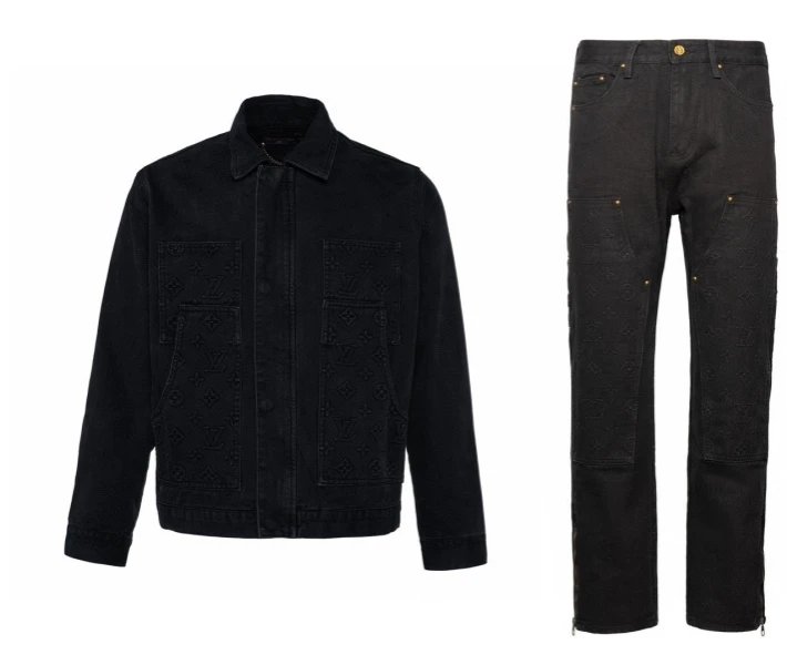 Chrome Hearts Cross Print Denim Jacket Dark Wash - 7