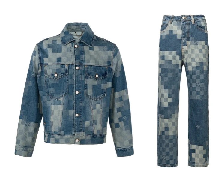 Chrome Hearts Cross Print Denim Jacket Dark Wash - 9