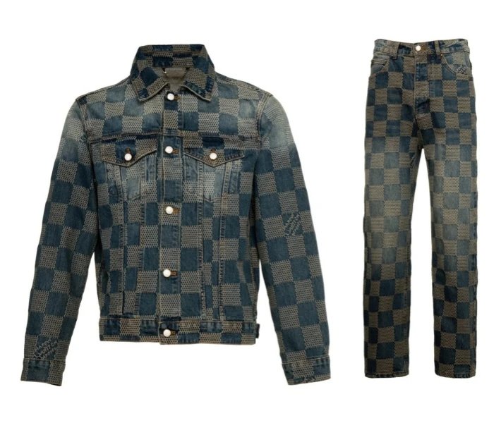 Chrome Hearts Cross Print Denim Jacket Dark Wash - 8