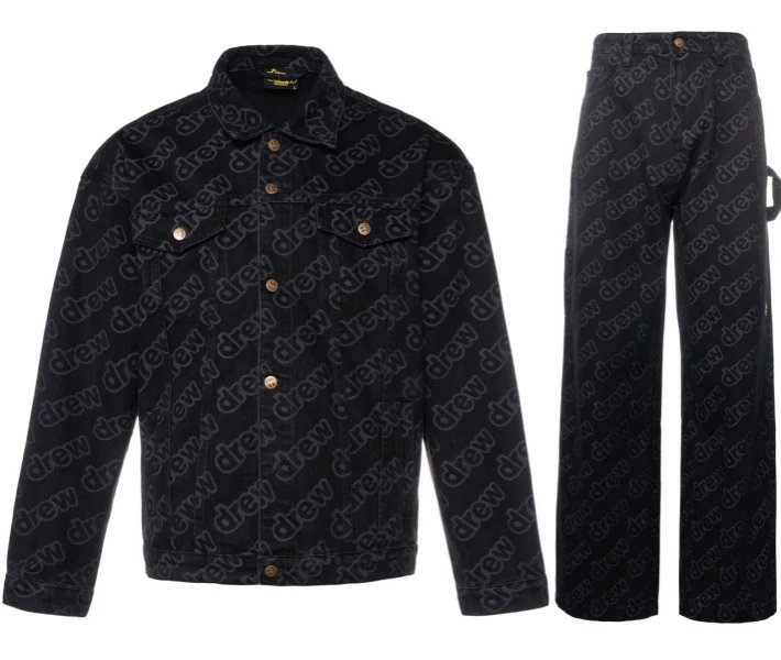 Chrome Hearts Cross Print Denim Jacket Dark Wash - 5