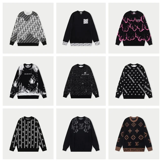 Louis Vuitton Knitwear Crewneck monogram knit sweater product detail image 1