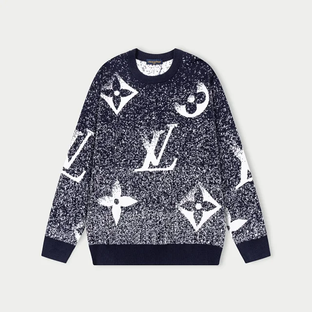 Louis Vuitton Knitwear Crewneck monogram knit sweater product detail image 4
