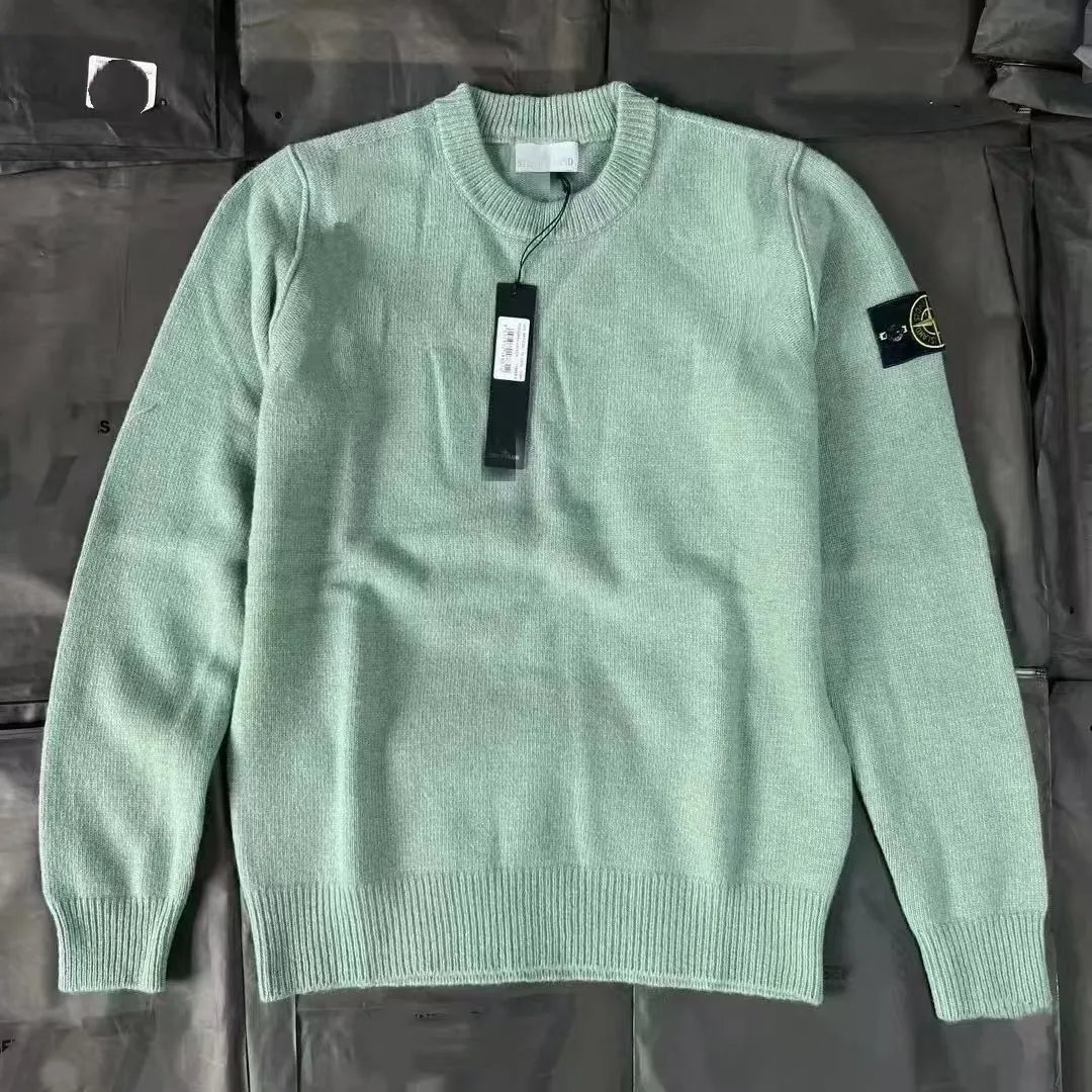 Stone Island Knitwear Crewneck knit sweater with compass sleeve badge image 5