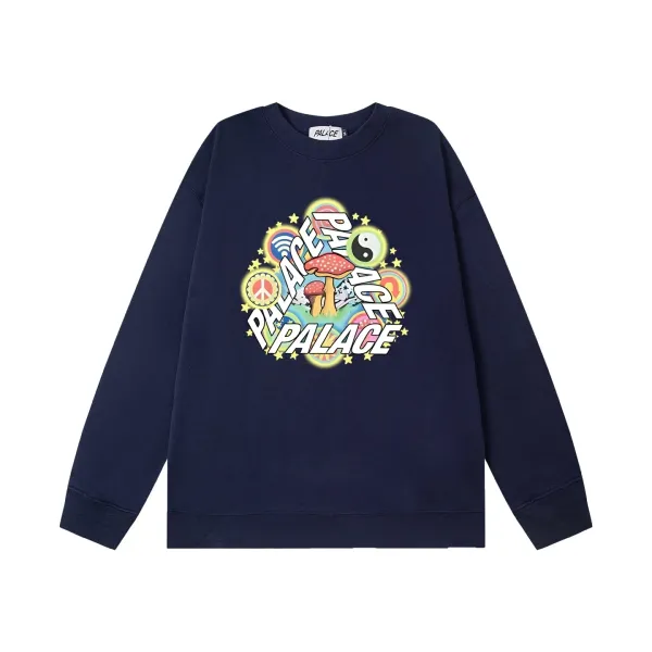 Palace x Ginza Triangle Logo Crewneck Sweatshirt Army Green Hoodie - 12