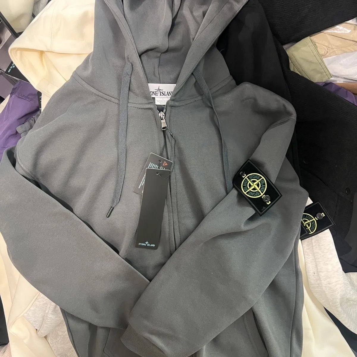 Stone Island Knitwear Crewneck knit sweater with compass sleeve badge — 9