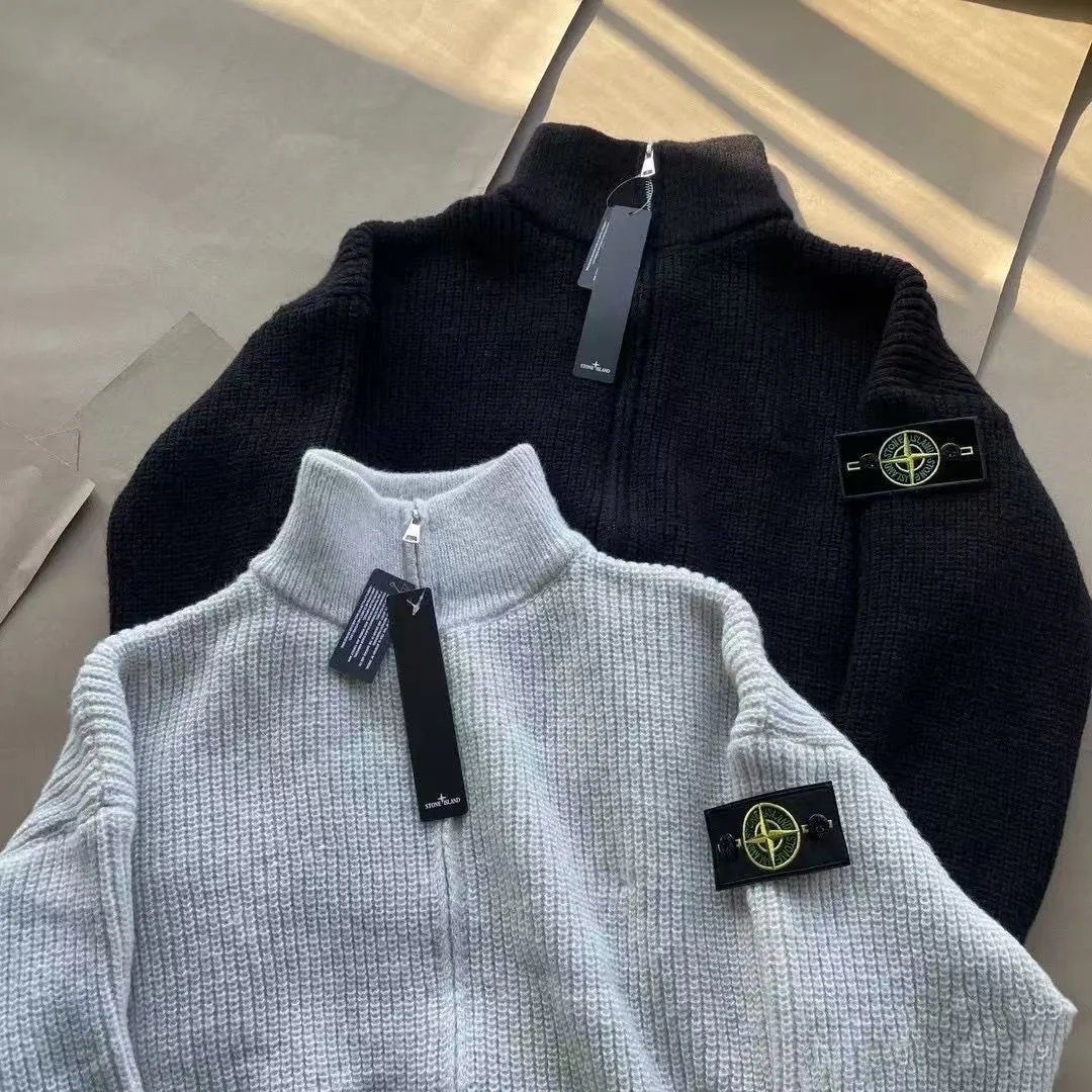 Stone Island Knitwear Crewneck knit sweater with compass sleeve badge image 7