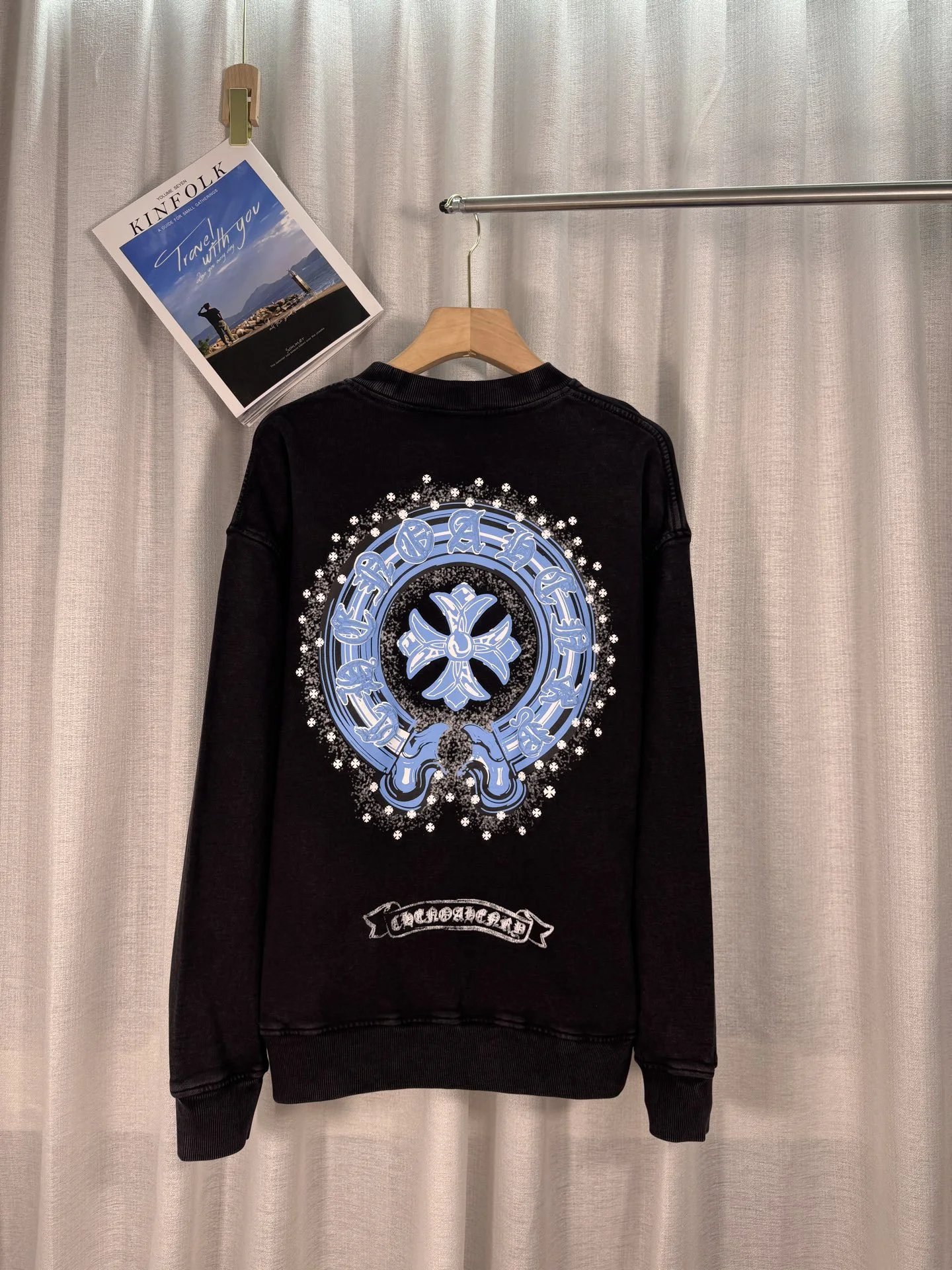 Chrome Hearts Cross Circle Embroidered Pink Sweatshirt Sweater - 4