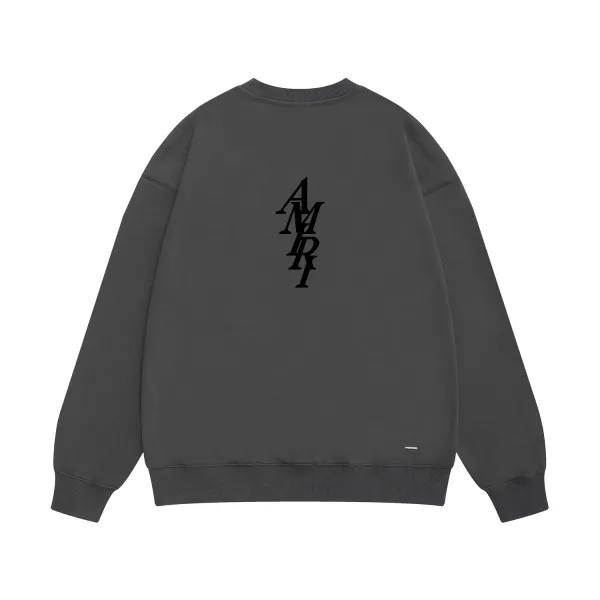 Amiri Logo Embroidered Burgundy Crewneck Sweatshirt - 15