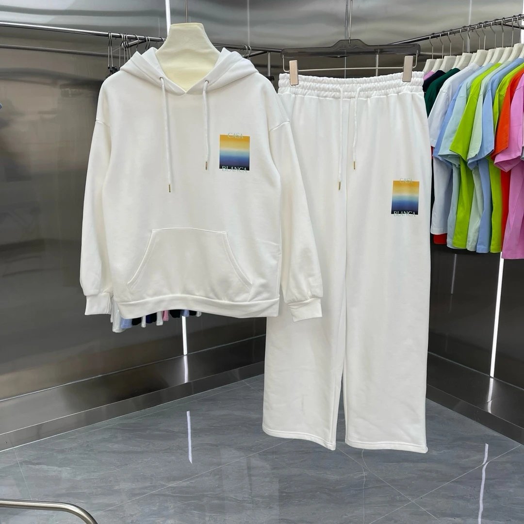 Design Embroidered Dragonfly Strawberry Hoodie and Sweatpants Set Black - 8