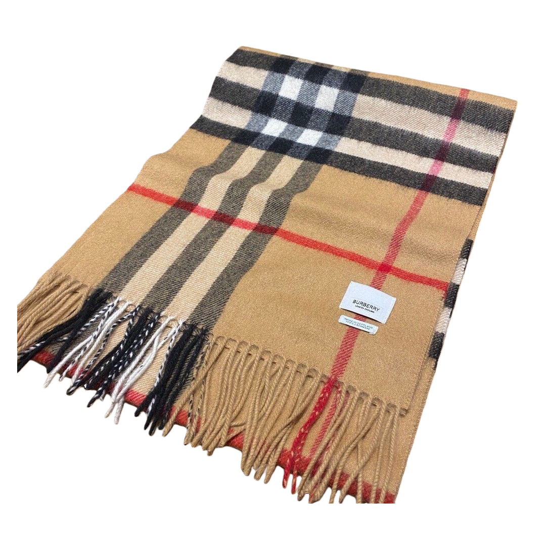 Burberry Scarf — Camel checkerboard colorway — USFans Spreadsheet photo