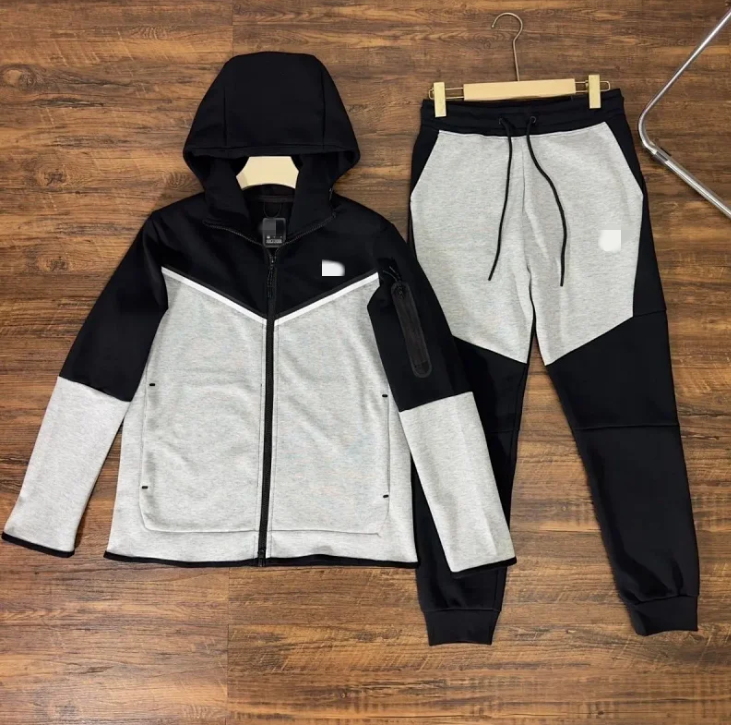 Nike Tech Fleece Black Hoodie — Black and gray half-sleeve set colorway — USFans Spreadsheet photo