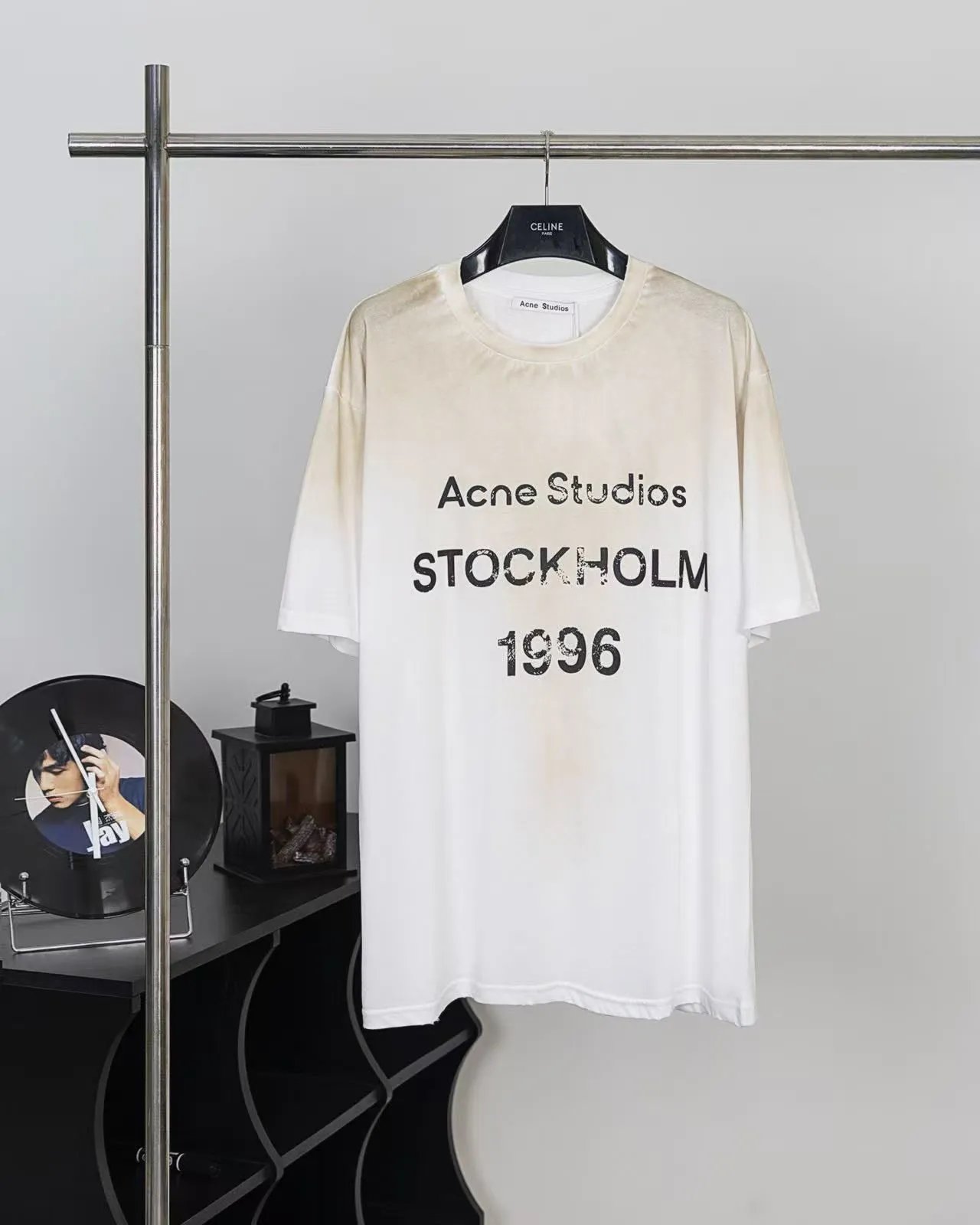 Acne Studios Black T-Shirt — white colorway — USFans Spreadsheet photo