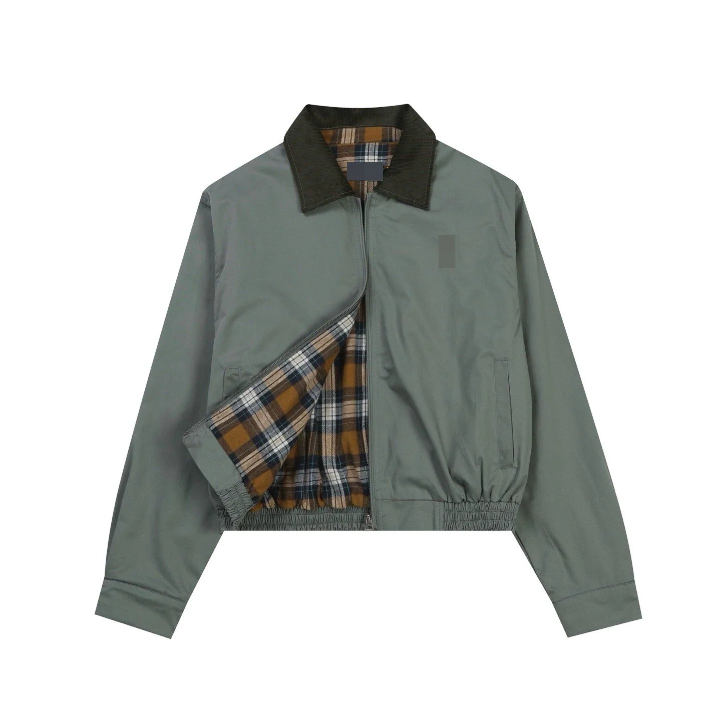 Polo Ralph Lauren Jackets Zip-Front Jacket with Corduroy Collar and Plaid Lining image 6
