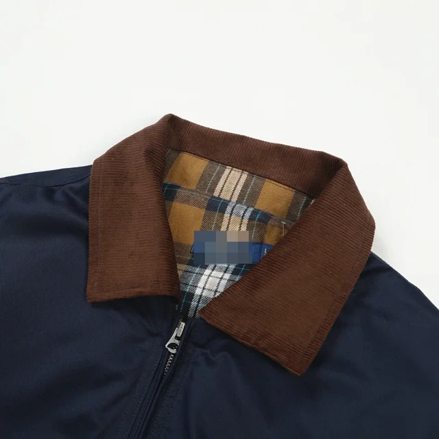 Polo Ralph Lauren Jackets Zip-Front Jacket with Corduroy Collar and Plaid Lining product detail image 3