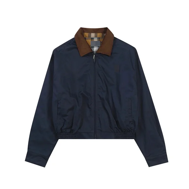 Polo Ralph Lauren Jackets Zip-Front Jacket with Corduroy Collar and Plaid Lining product detail image 2