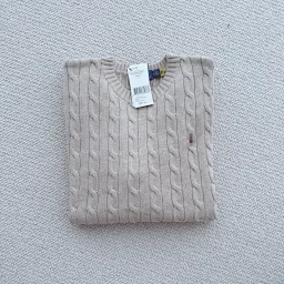 thumbnail for RL Autumn Winter classic cable crewneck sweater Autumn and Winter classic cable crewneck sweater G D