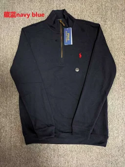 thumbnail for RL 1/4 zip classic sweatshirt with velvet  inside pony logo 半拉链卫衣A